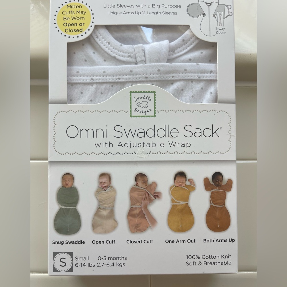 Swaddle Designs Omni Swaddle Sack - White, Cream, Tan